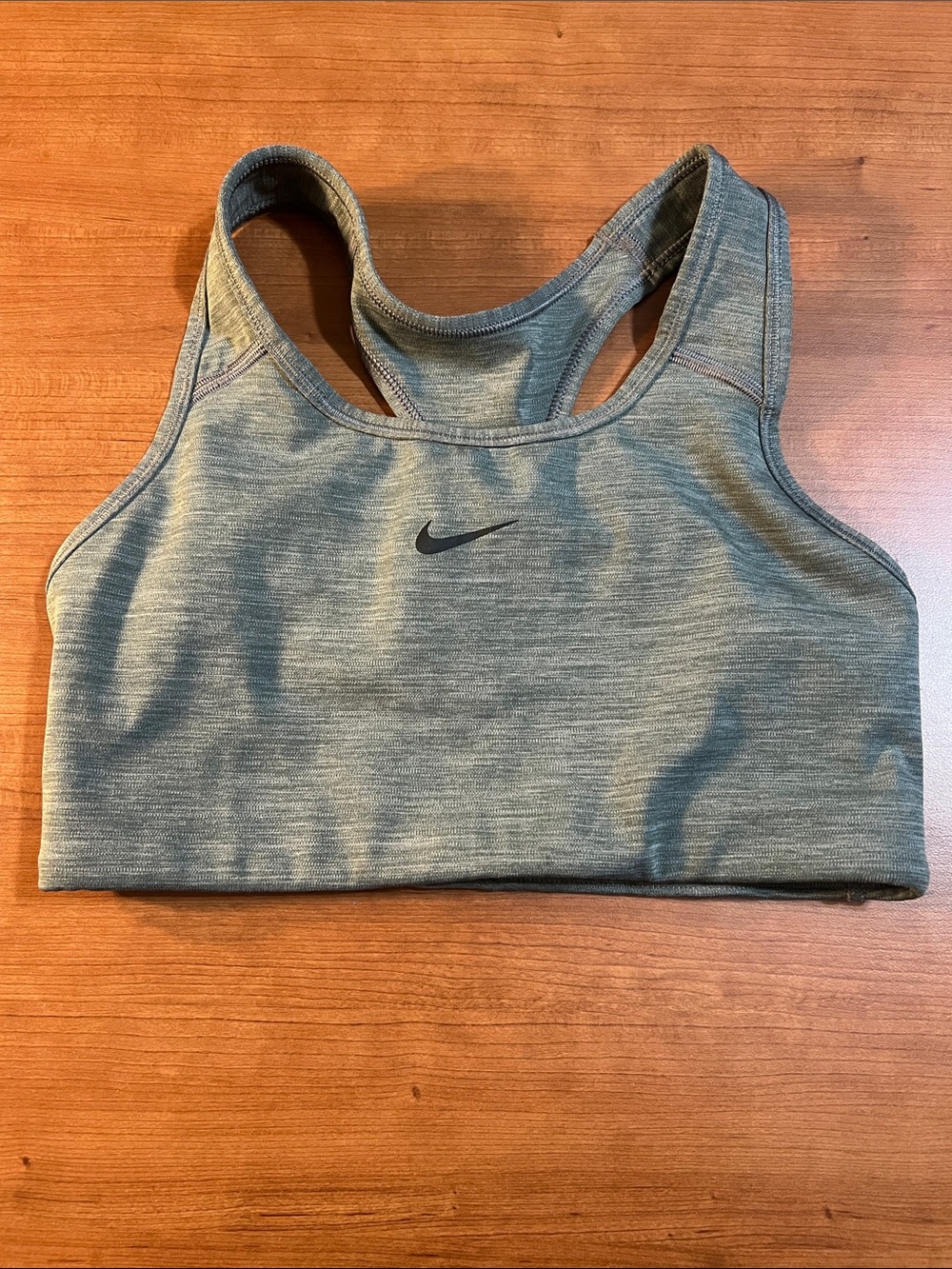 Nike Women's Heather Green Racerback Medium-Support Sports Bra Size Small